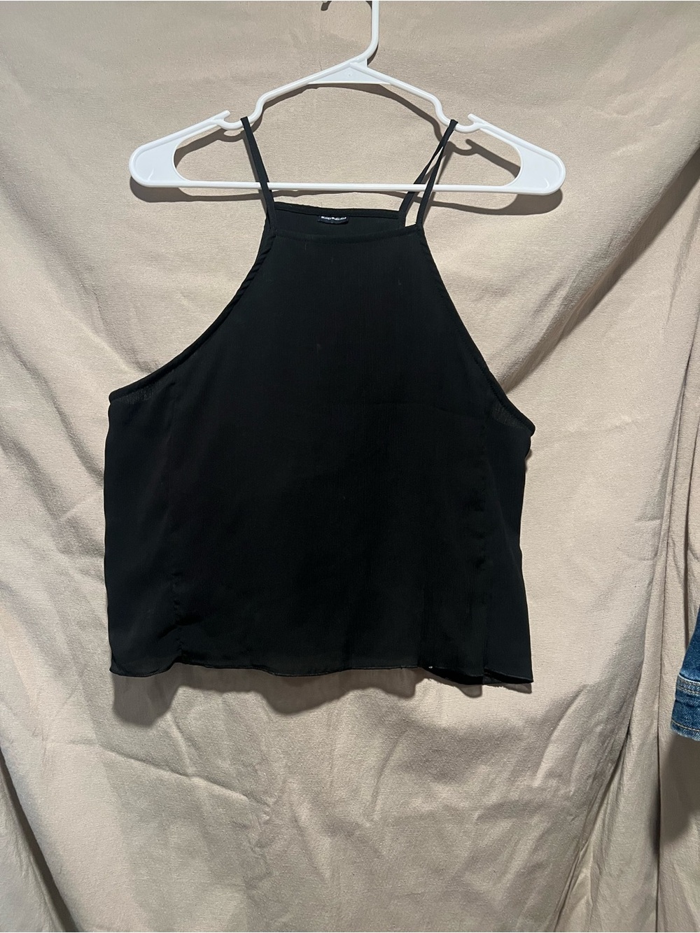 Brandy Melville Black Strappy Tank Top Medium